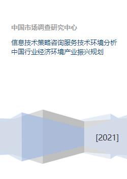 信息技術策略咨詢服務在中國行業(yè)經濟環(huán)境下的技術環(huán)境分析與產業(yè)振興規(guī)劃